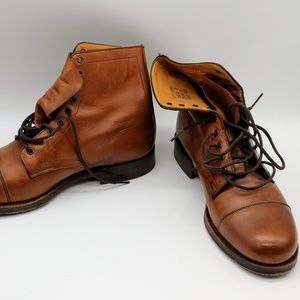 Ralph Lauren RRL Brown Leather Ankle Dress Boot